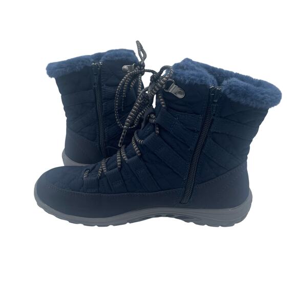 Skechers Reggae Fest Moro Rock Faux Fur Lined Boots Booties Navy Blue Womens 6 - Picture 6 of 8